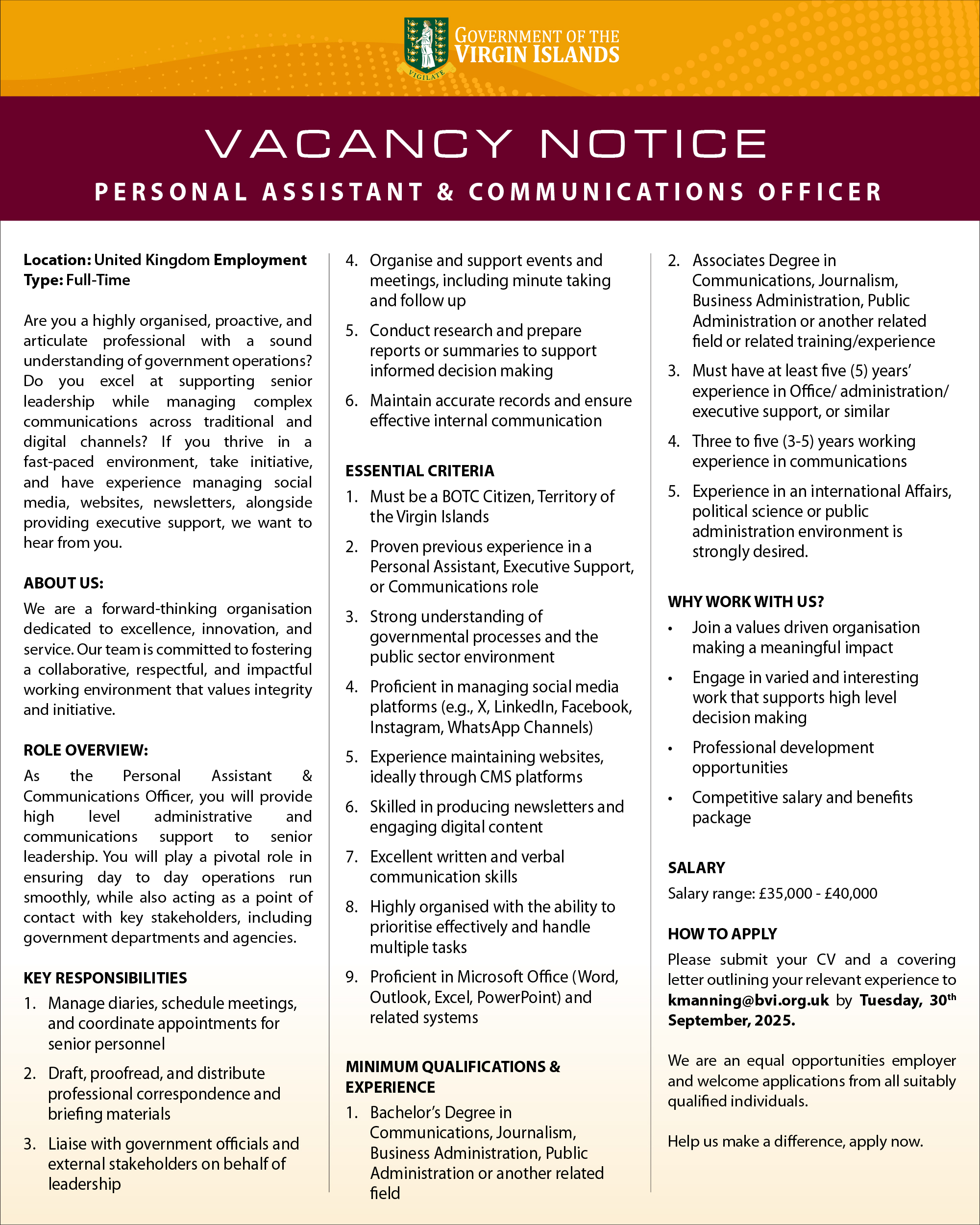 BVI London Office vacancy