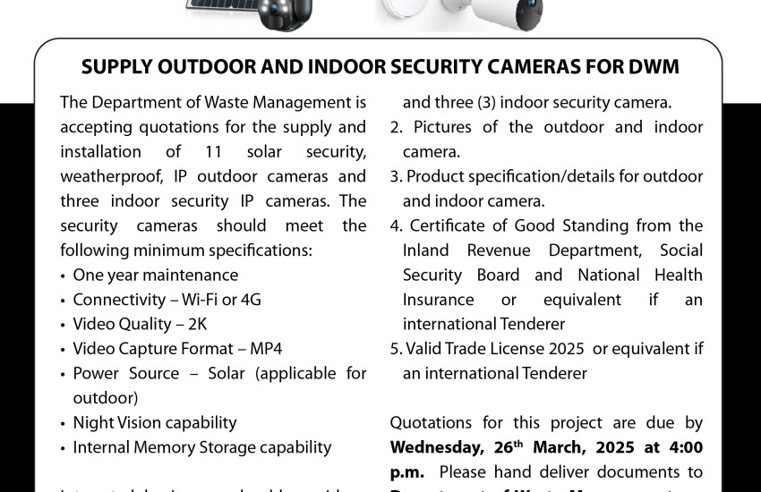 Waste Management Accepting Bids for Security Cameras