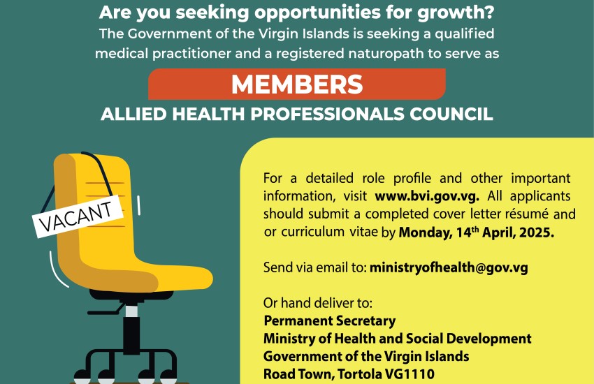 Vacancy Notice Allied Health Professionals Council