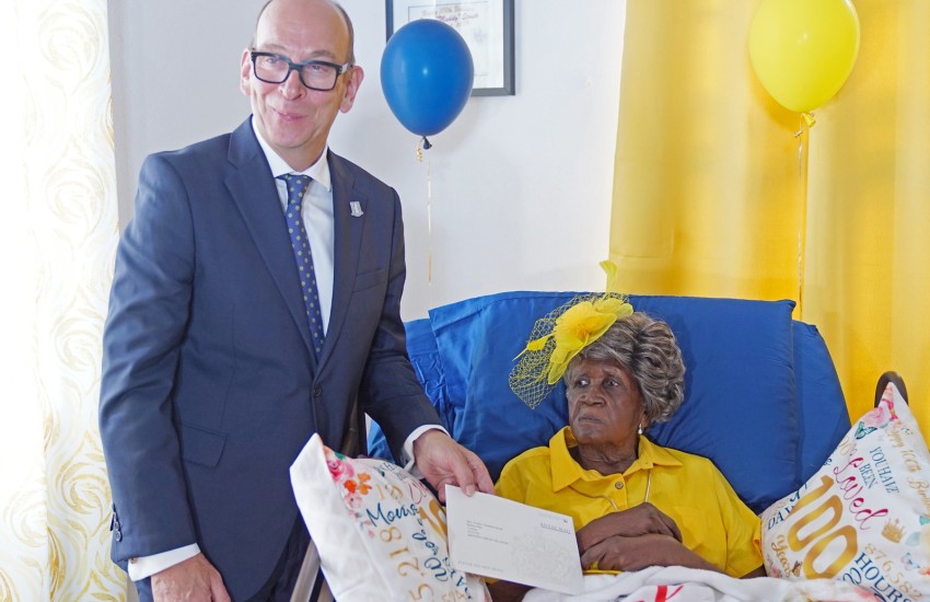 Mrs. Esmie Turnbull-Stoutt is First Recipient of Revised Centenarian Grant