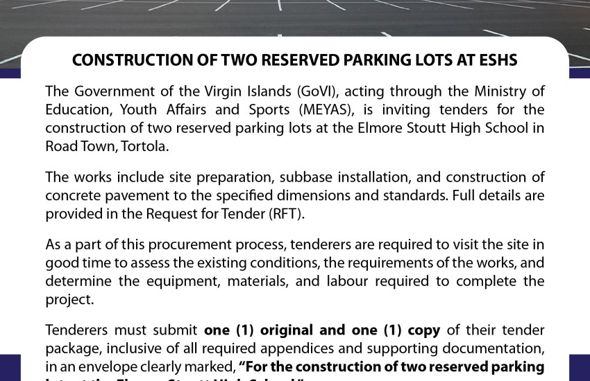construction of two reserved parking lots at eshs