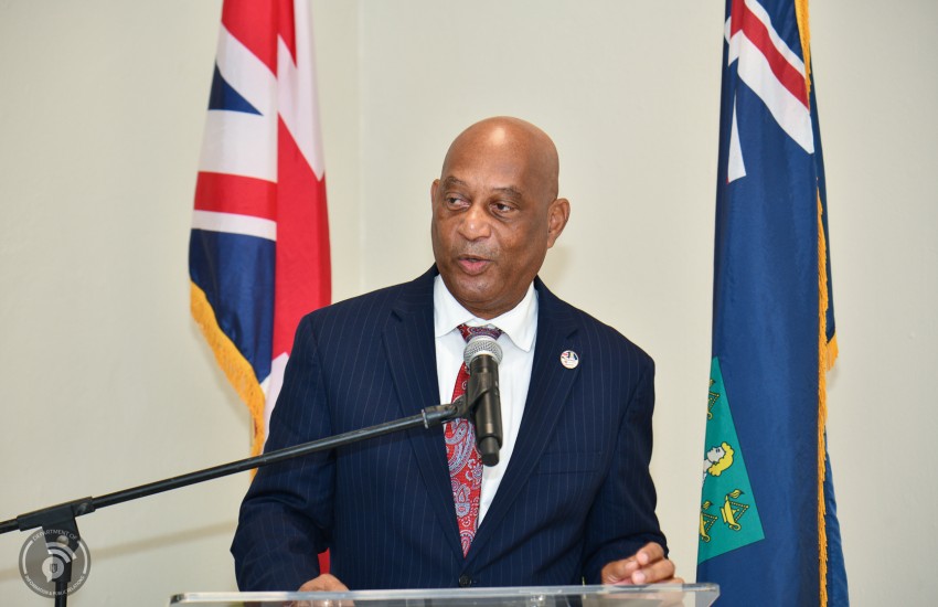 Minister for Health and Social Development Honourable Vincent O. Wheatley at Opening and Dedication Ceremony of George W. Christopher Community Centre