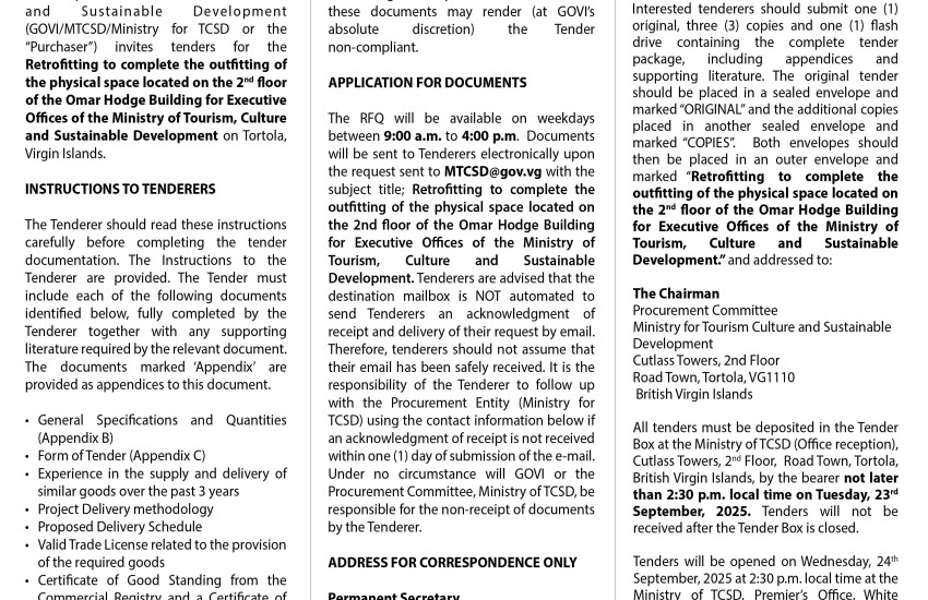 MTCSD Tender for Executive Offices