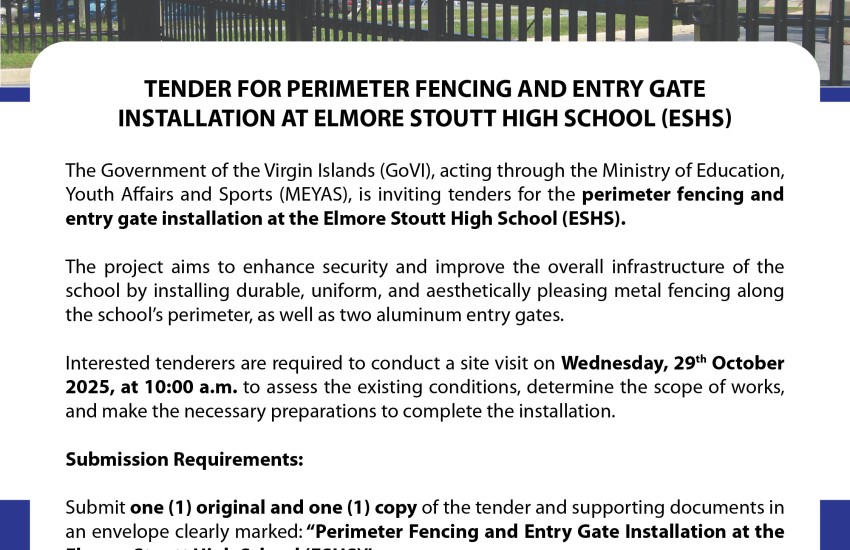 Perimeter Fencing and Entry Gate Installation at ESHS 