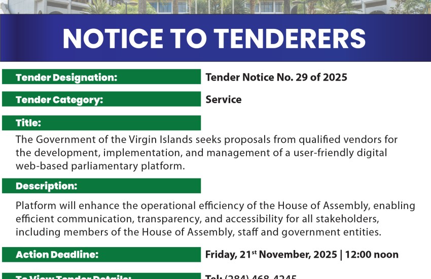 Flyer for Tender