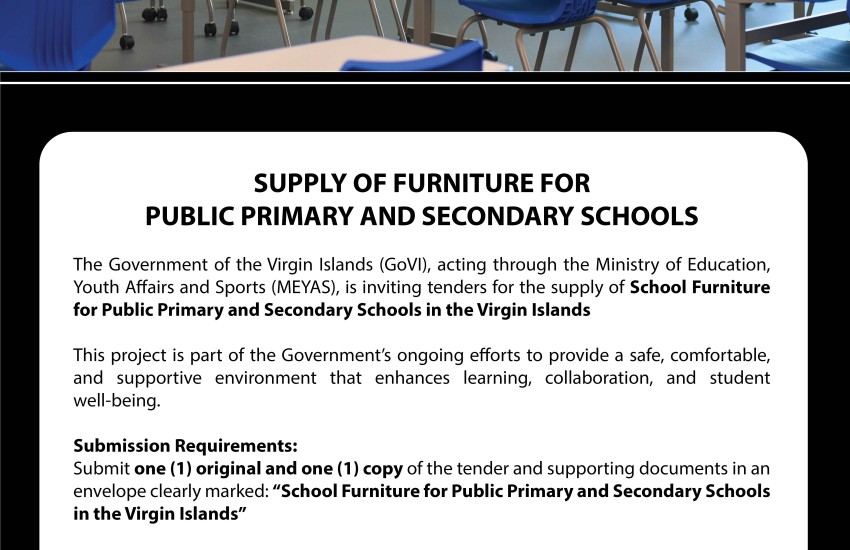 Tender for Supply of Furniture for Public Primary and Secondary Schools