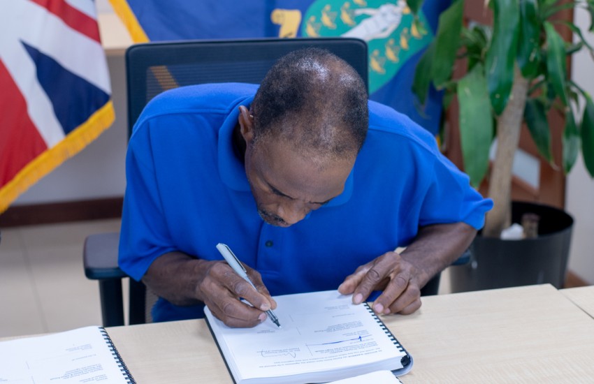 Contract Signed for the Construction of Retaining Walls, Road Pavement and Drainage at Sabbath Hill P2