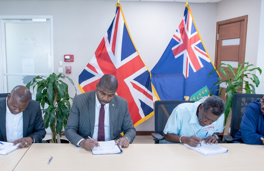 Contract Signed for the Installation of a Sewerage Gravity Main Line from Parham Town to Long Swamp P2