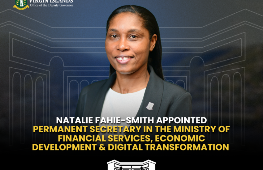 Natalie Fahie-Smith appointed as Permanent Secretary in the Ministry of Financial Services, Economic Development & Digital Transformation