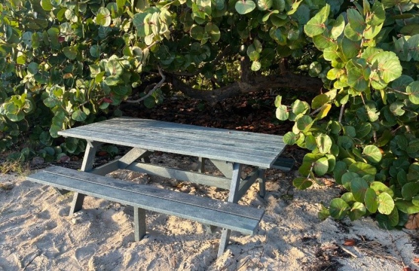 Long Bay, Beef Island Beach Picnic Area Ready to be Used