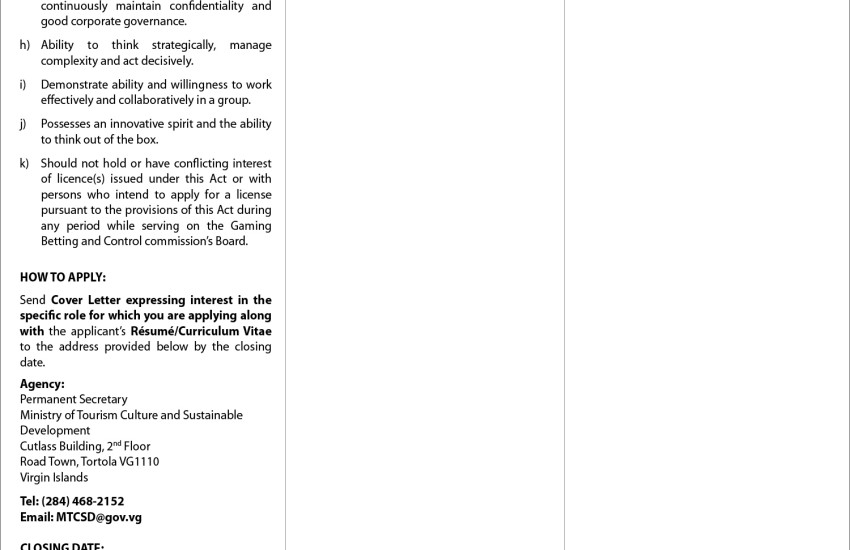 Gaming and Betting Commission Vacancy 3