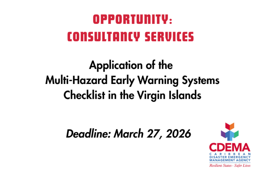 REQUEST FOR PROPOSALS: Applying the Multi-hazard Early Warning Checklist in the Virgin Islands