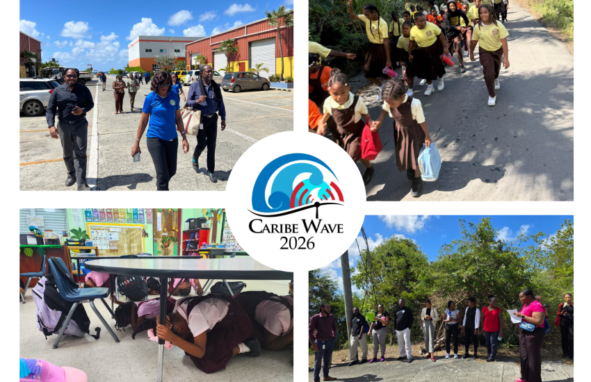 Participants in the 2026 earthquake and tsunami exercise Caribe Wave