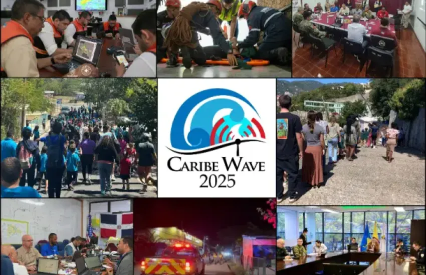 A collage of images from last year's Caribe Wave exercise