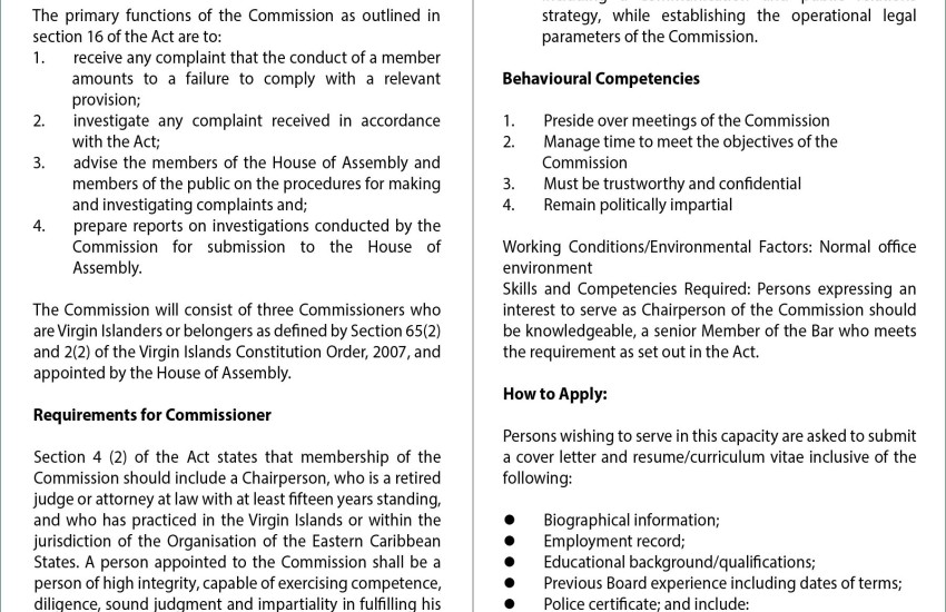 Chairperson of Parliamentary Commission-3