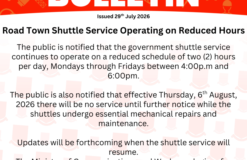 Road Town Shuttle Service Operating on Reduced Hours