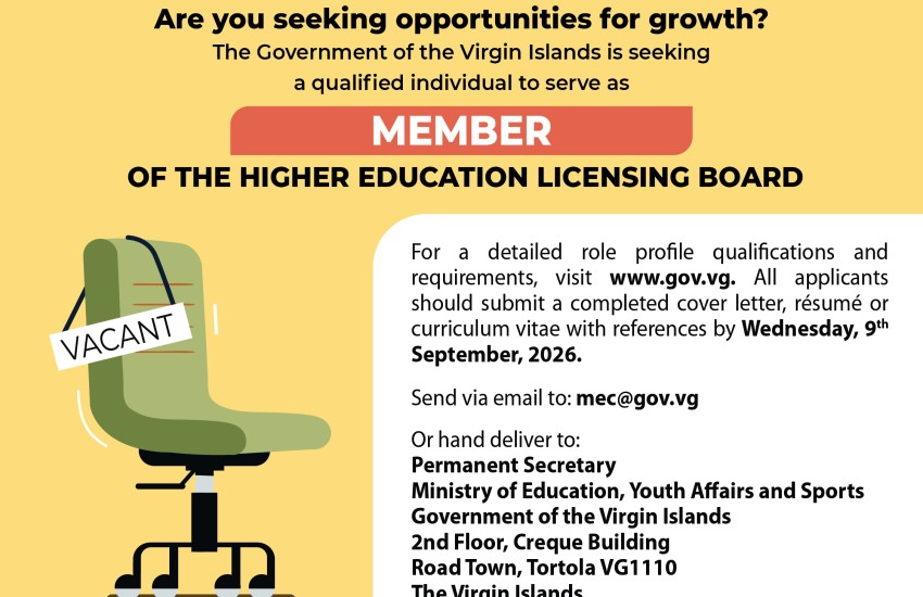 Higher Education Licensing Board Vacancy Notice