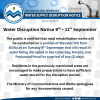 Water Disruption Notice 9th – 11th September (Sea Cows Bay to Pockwood Pond))