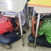 Students from the Joyce Samuel Primary School in Tortola participating in the October 16 ShakeOut exercise