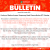 Portion of Station Avenue Temporary Road Closure Notice 15th October