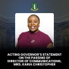 Karia Christpher - Acting Governor's Statement