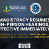 Magistracy Resumes In-Person Hearings