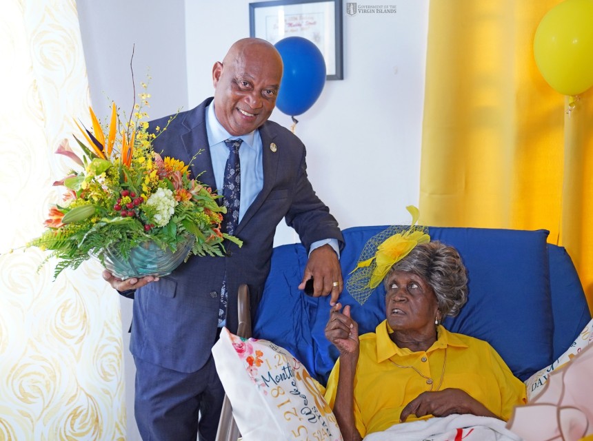 Mrs. Esmie Turnbull-Stoutt is First Recipient of Revised Centenarian Grant 3