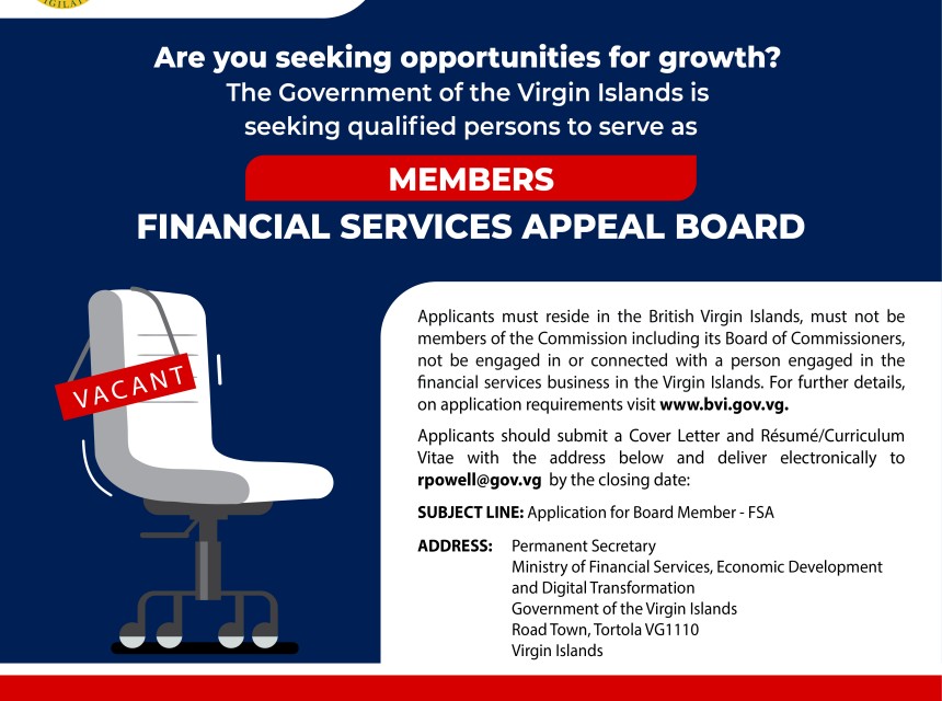 Vacancy Notice - Financial Services Appeal Board Member