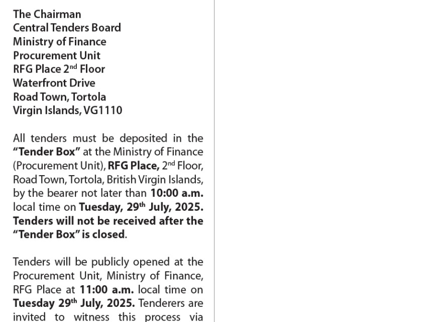 Government of the VI Invites Tenders for Collection of Solid Waste 3