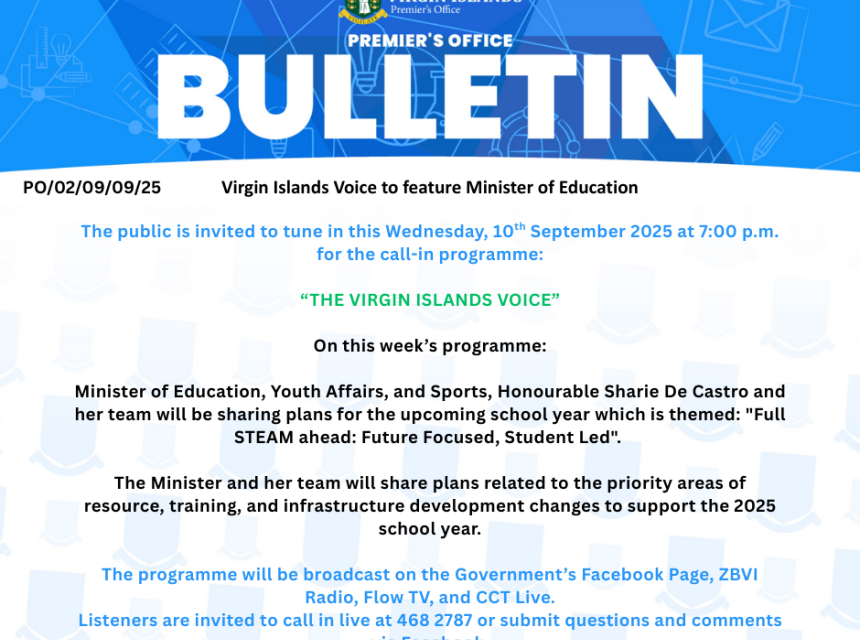 Minister for Education Shares Plans for 2025 School Year on Virgin Islands Voice