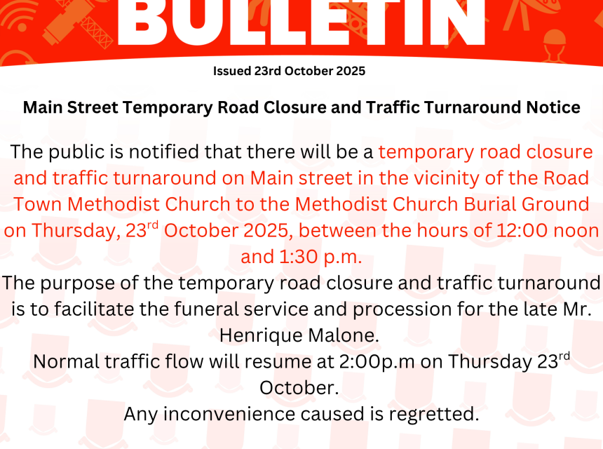 Main Street Temporary Road Closure and Traffic Turnaround Notice
