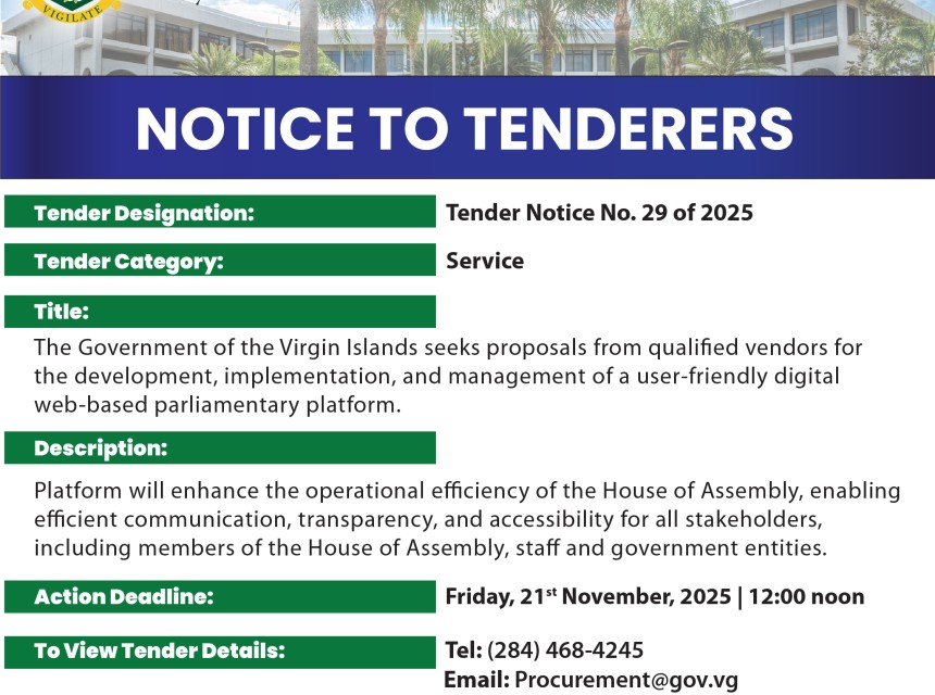 Flyer for Tender