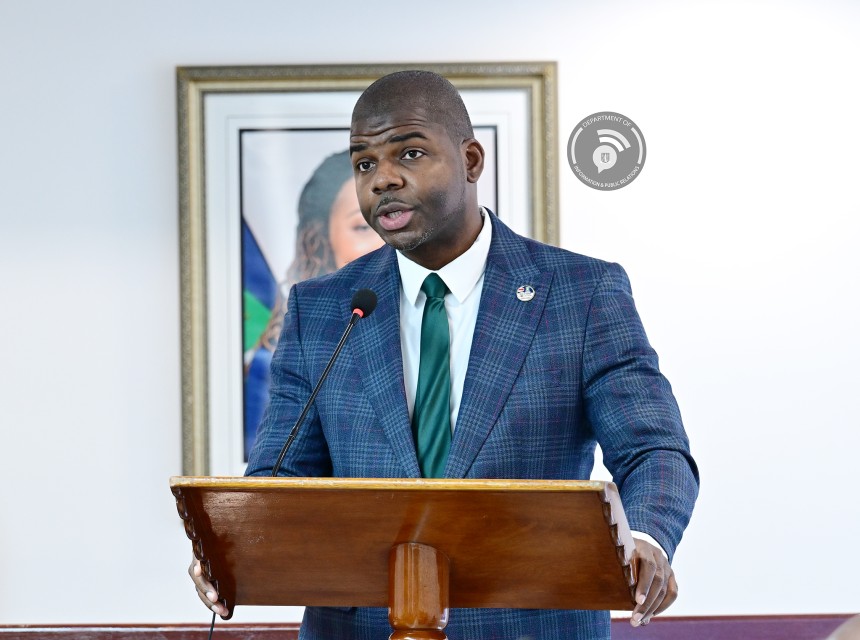 Photo of Premier Wheatley delivering the 2026 Budget Address