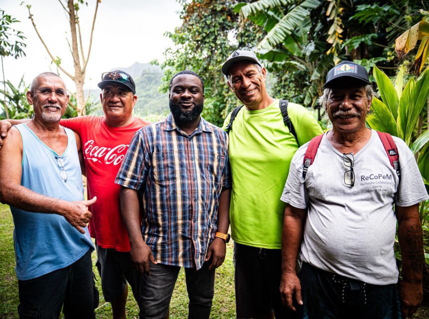 Director James and fishermen
