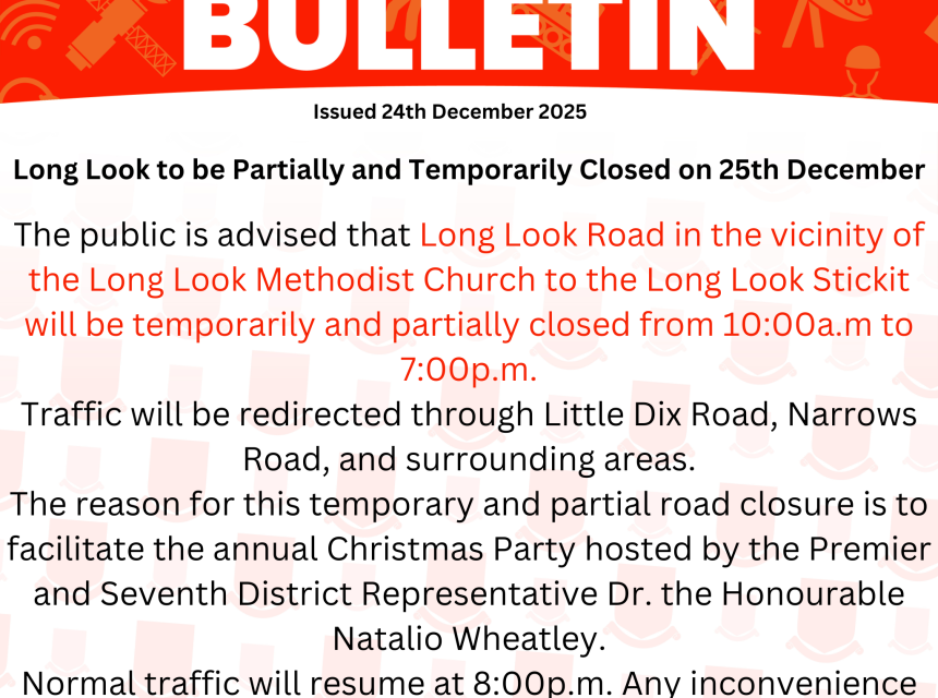 Long Look to be Partially and Temporarily Closed on 25th December.png