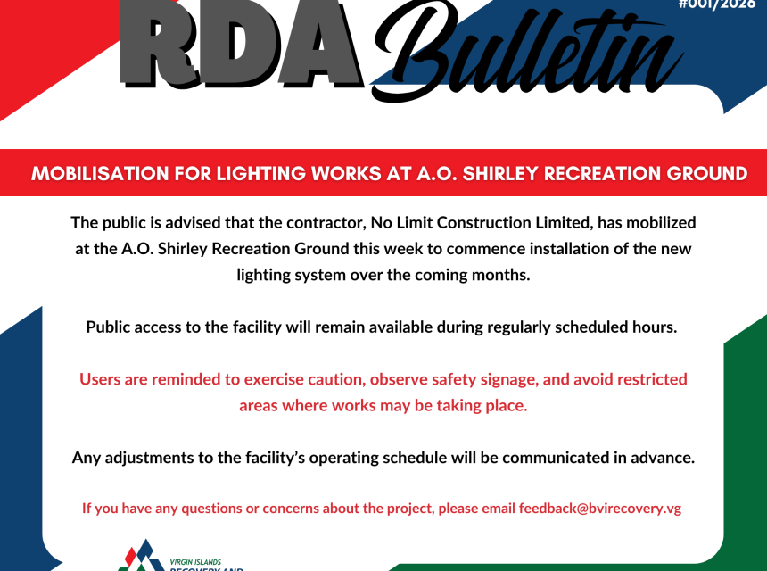 Mobilisation for Lighting Works at A.O. Shirley Recreation Grounds
