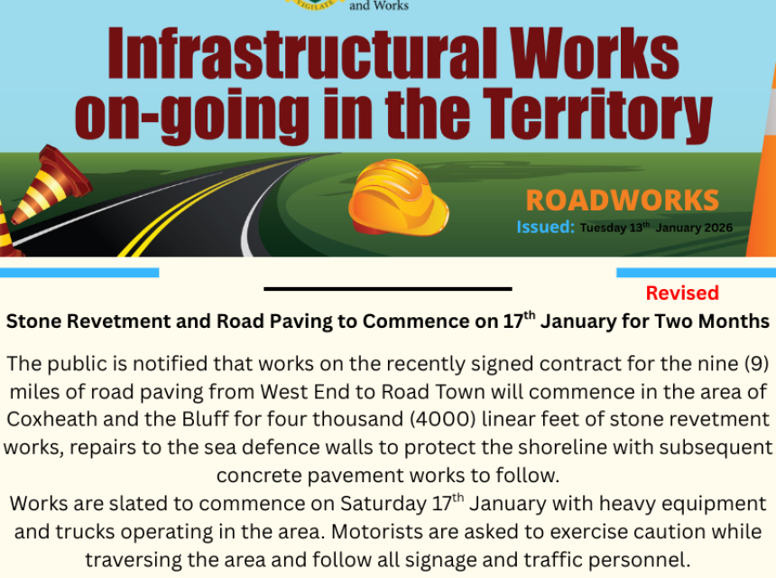 Stone Revetment and Road Paving to Commence on 17th January for Two Months