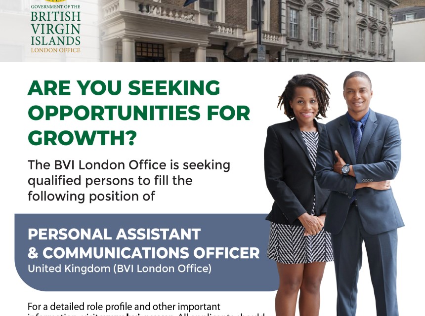 Personal Assistant and Communications Officer - BVI London Office