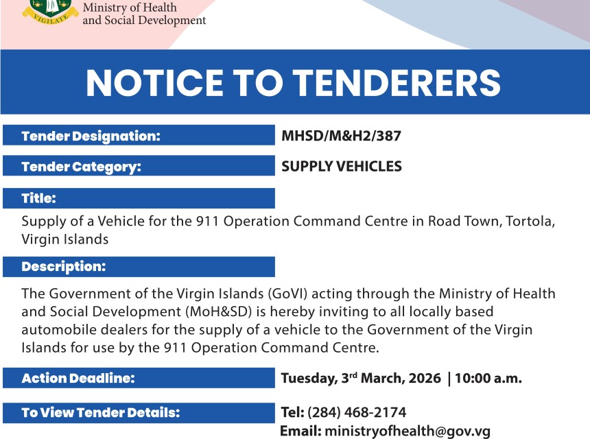 Tender Notice Supply of Vehicle to 911 Eflyer