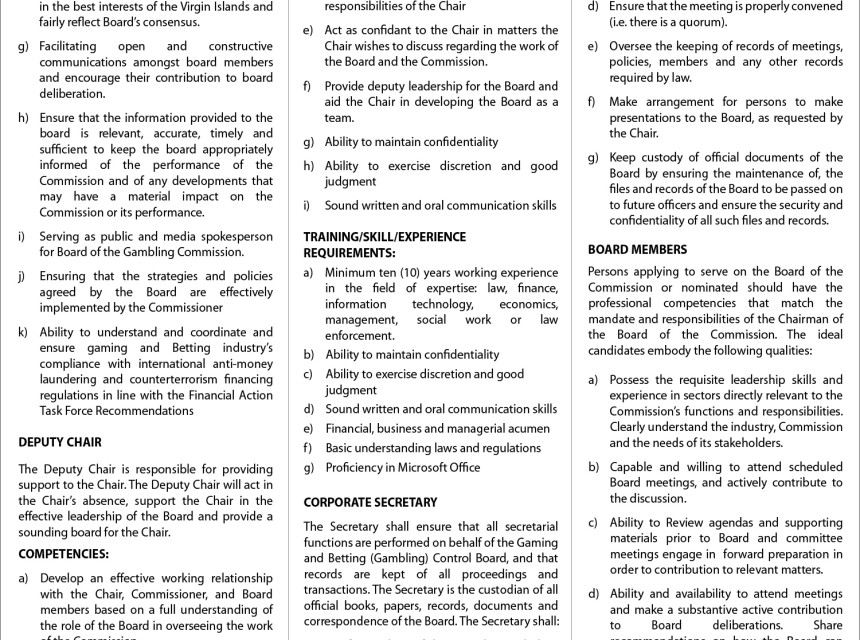 Gaming and Betting Commission Vacancy 2