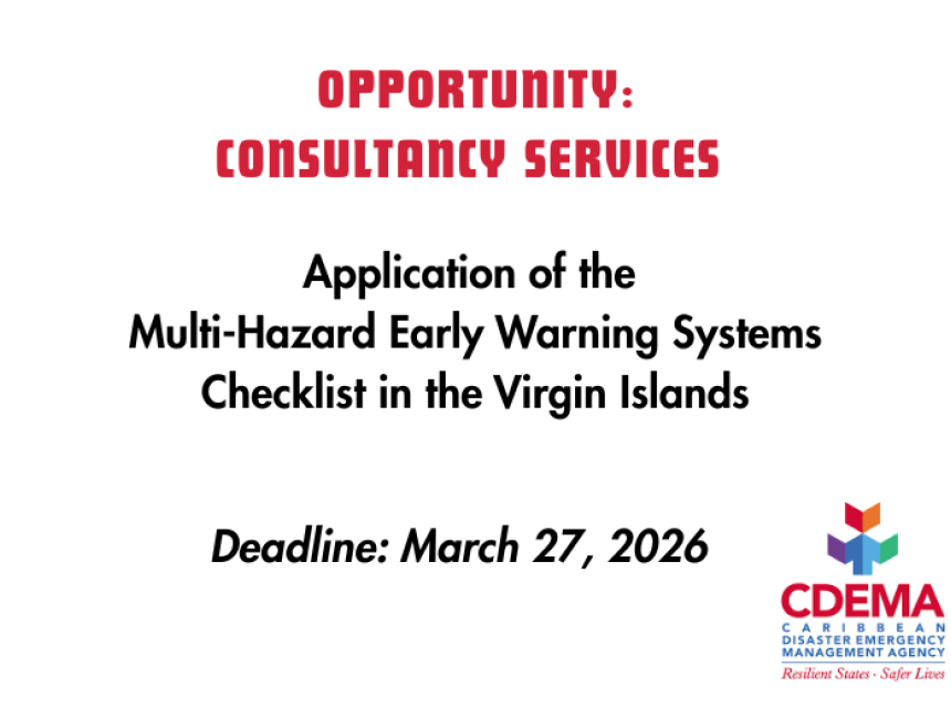 REQUEST FOR PROPOSALS: Applying the Multi-hazard Early Warning Checklist in the Virgin Islands