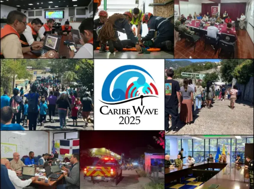 A collage of images from last year's Caribe Wave exercise