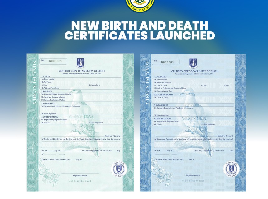 New Birth and Death Certificates