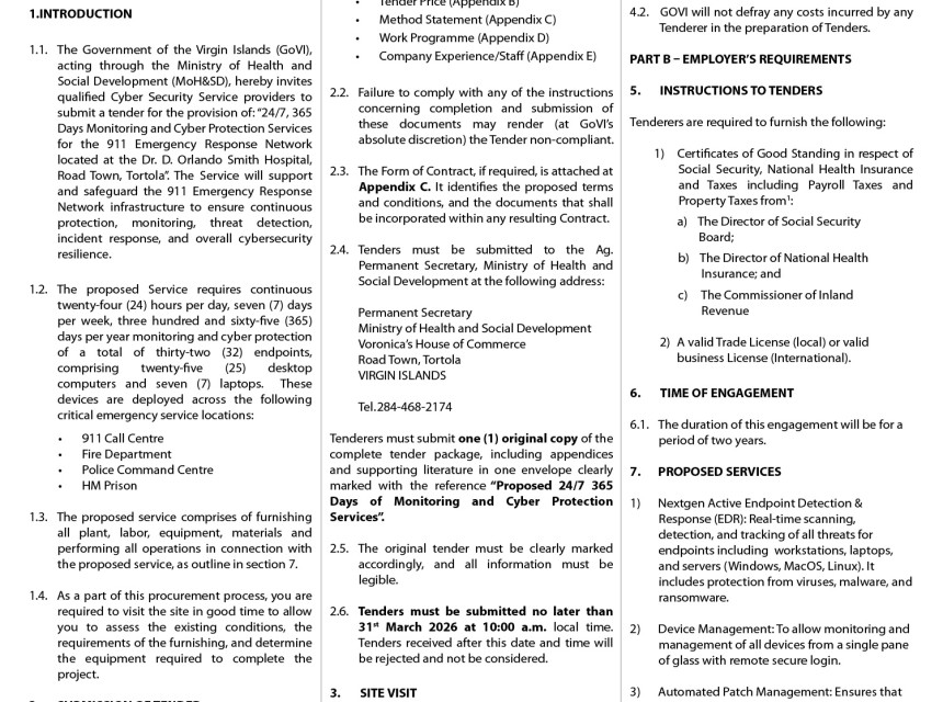 24/7 Cyber Protection Services Tender Document 1