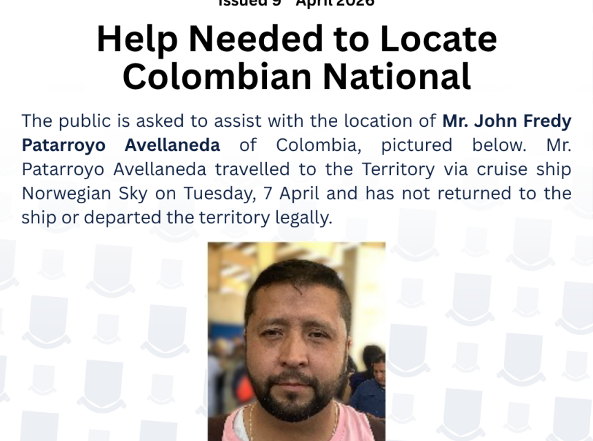 Bulletin - Help Needed to Locate Colombian National