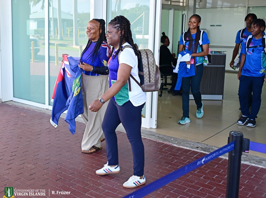 CARIFTA53 Return Ceremony DYAS Director Ms. Hodge and Hon. Sharie de Castro